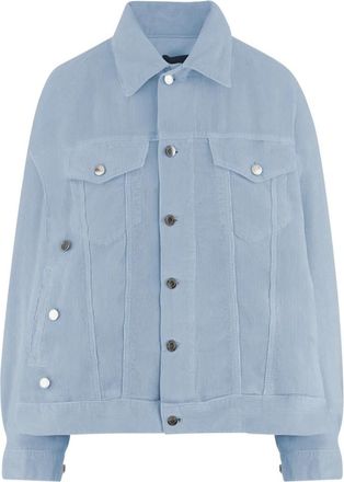 Haikure Losvallende Katoenen Jas - Heren - Zomerjassen - Blauw - XS - Katoen - Jassen