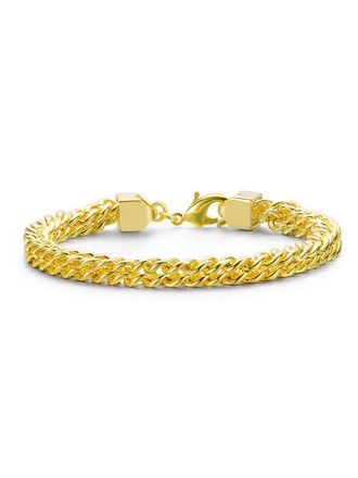 Rachel Glauber 14k Gold Plated Mesh Link Bracelet