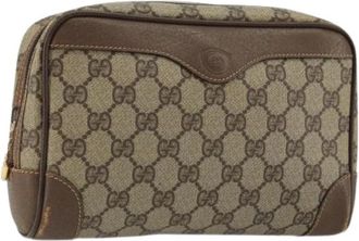Gucci Pre-owned Clutches, female, Beige, Size: ONE SIZE Pre-owned Vintage Clutch Bag