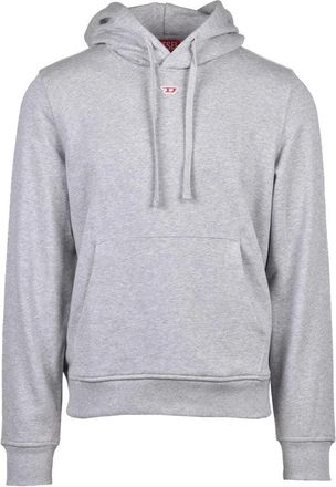 Diesel Grey Cotton Mens Hoodie Sweatshirt