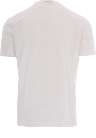 Emporio Armani Mens T-Shirt Lyocell-Cotton Snow White T-Shirts And Polos