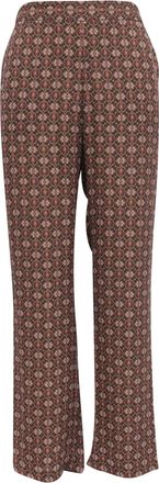 Theory Printed Straight-Leg Trousers in Multicolor Silk