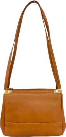 Loewe Brown Leather Shoulder Bag Tote Bag (Pre-Owned)