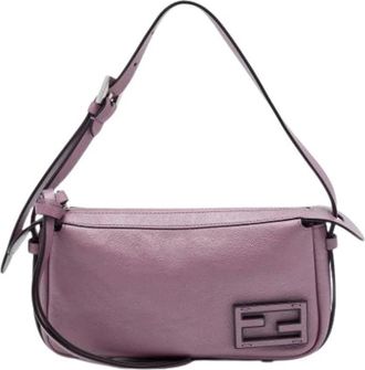 Fendi Pre-owned Vintage Schoudertas - Dames - Vintage Schoudertas - Roze - ONE Size - Leer - Vintage