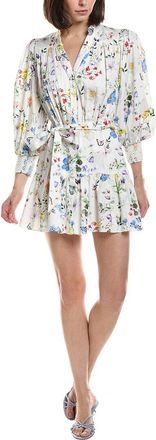 Alice & Olivia Alice + Olivia Cora Voluminous Tiered Mini Shirtdress