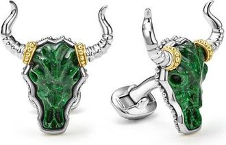 Lagos Mens Longhorn Cuff Links in Jade at Nordstrom
