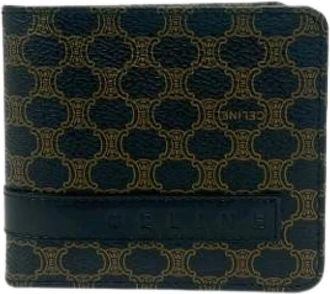 Celine Pre-owned Vintage Bi-fold Portemonnee - Dames - Vintage Accessoires - Zwart - ONE Size - Leer - Vintage