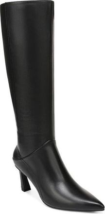 Naturalizer Edina Pointed Toe Knee High Boot in Black Leather at Nordstrom, Size 8.5