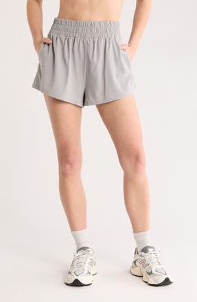 Zella Interval High Waist Flowy Shorts in Grey Ultimate at Nordstrom Rack, Size X-Large