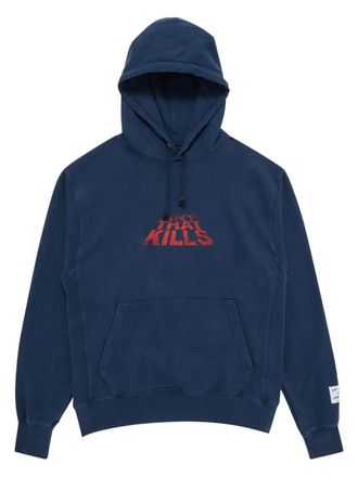 Gallery Dept. Unisex ATK Stacked Logo Hoodie in Navy Cotton - Size X-Small
