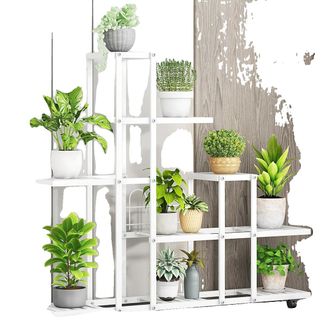 OEM Soporte Para Plantas, Dise&ntilde;o Multinivel, Port&aacute;til Y Duradero, H9036 Blanco