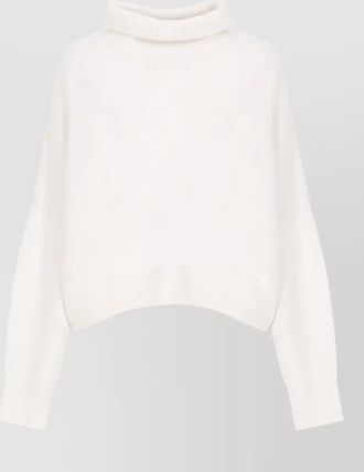Loulou Studio wool crewneck sweater dropped shoulder turtleneck