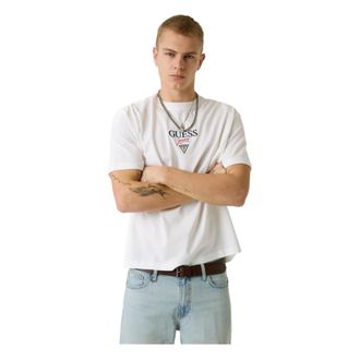 Guess T-Shirts, male, White, Size: XS t-shirt Cotone organico
