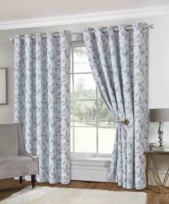 Lewis's Alderly Eyelet Curtain - Silver - Width 66 x Drop 72 (168 x 183cm) | TJ Hughes