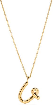 Missoma Curly Molten initial pendant necklace - women - 18kt Gold Plated Silver - One Size