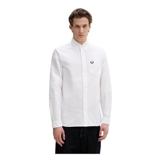 Fred Perry Overhemden, Heren, Wit, XL, Formal Shirts