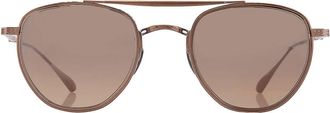 Mr. Leight ROKU II S Smokey Pilot Titanium Sunglasses ML4015 BBZ-PYR/SMKY 48