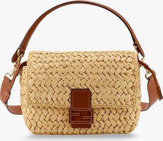 Fendi Borsa a tracolla Mamma Baguette Medium in rafia - FENDI - gender_Woman