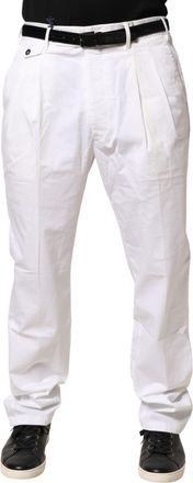 Lardini Cotton Stretch Tape Mid Waist Chino Mens Pants (Pre-Owned)
