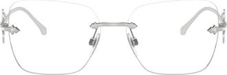Ralph Lauren RL51309316 Butterfly Rimless Eyeglasses - Silver