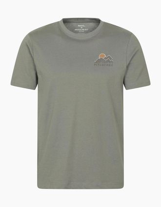Mountain Warehouse Mens Mountain Warehouse Mens Pitolchry Mountain Cotton T-Shirt - Green - Size: 46