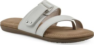 White Mountain Fancify Toe Loop Sandal in White Burnished Smooth at Nordstrom Rack, Size 7.5