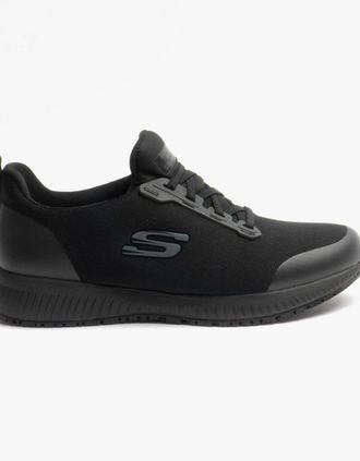 Skechers Womens Skechers Work 77222WEC SQUAD WIDE FIT SR Womens Occupational Trainers Black - Size: 2.5