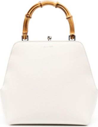 Jil Sander logo-print tote bag - women - Calf Leather - One Size - White