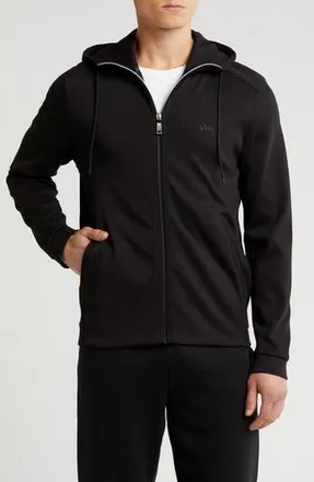 BOSS Saggy Curved Zip-Up Hoodie in Black at Nordstrom Rack, Size Xxx-Large