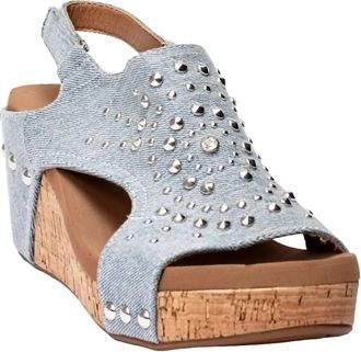 Corkys Footwear Womens Docie Do Wedges In Denim
