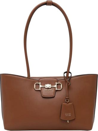 Guess Janie Tote - Dames - Schoudertassen - Bruin - ONE Size - Leer - Tassen