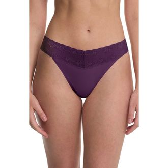 Natori Bliss Perfection One Size Thong in Fig Jam at Nordstrom