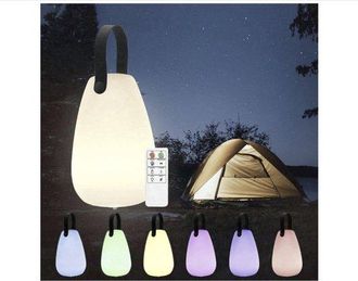 OEM L&aacute;mpara Mesa Led Pilas, Luz Blanca C&aacute;lida, Regulable, Recargable Usb Mando Distancia, Resistente Agua Ip65, Exteriores, Dormitorio Camping (suave