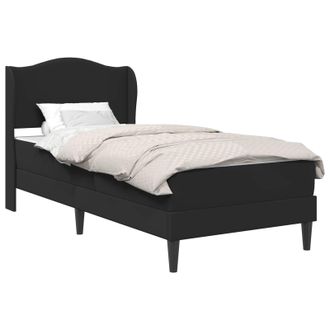 vidaXL Estructura De Cama Negro 90 X 190 Cm Cuero Sint&eacute;tico Vidaxl