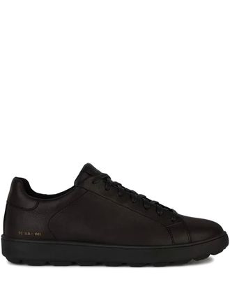 Geox Spherica leather lace-up sneakers - men - Fabric/Rubber/Calf Leather/Polyurethane - 45 - Black