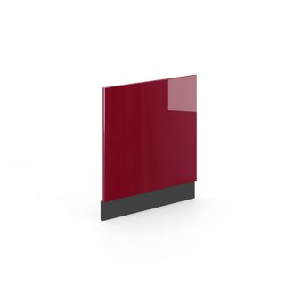 Vicco Panel Frontal Fame-line, Rojo Burdeos Alto Brillo, 60 Cm Sin Encimera