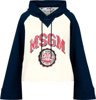 Msgm College Hoodie - Dames - Hoodies - Veelkleurig - S - Katoen - Hoodies & sweatvesten
