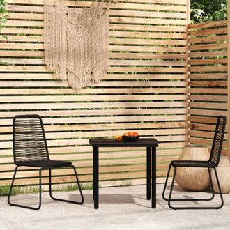 Berkfield Home 3 Piece Garden Dining Set Black