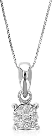 Vir Jewels 1/14 cttw Lab Grown Diamond Composite Pendant Necklace in Sterling Silver with Chain For Women