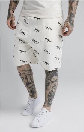 Siksilk Siksilk repetir los pantalones cortos de impresi&oacute;n - Off White S