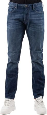 Emporio Armani Slim-fit Jeans met middelhoge taille - Heren - Slim Fit Jeans - Blauw - W36 - Katoen - Jeans