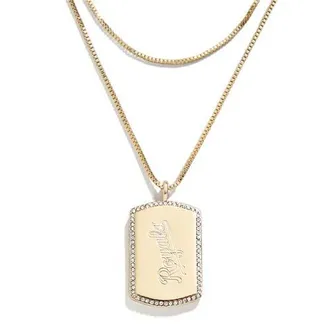 WEAR by Erin Andrews x Baublebar Kansas City Royals Dog Tag Necklace in Gold at Nordstrom
