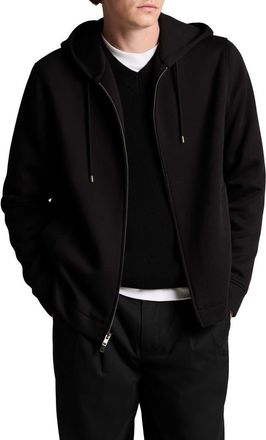 Vince Scuba Full Zip Hoodie in Black at Nordstrom, Size Xx-Large