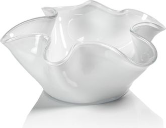 Zodax Vellerti Wave Glass Bowl in White at Nordstrom Rack