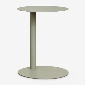 Sklum Sklum - Mesa Auxiliar Para Jard&iacute;n Redonda &Oslash;40 Cm En Acero Inoxidable Yannik