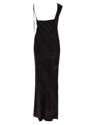Alysi Long Silk Dress - Brown
