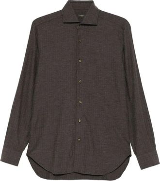 Barba Camicia con bottoni - Marrone