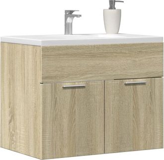 vidaXL Armario Para Lavabo Contrachapada Color Roble 60x38,5x46 Cm Vidaxl