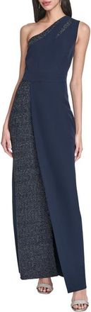 Vince Camuto Laguna Sequin Detail Gown in Navy at Nordstrom, Size 16