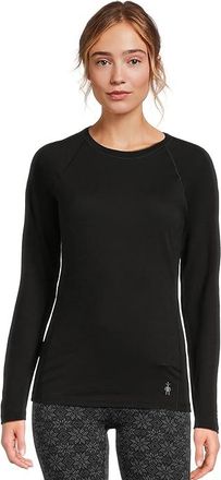Smartwool Classic All-Season Merino Base Layer Long Sleeve Womens Clothing Black : XS, Nylon/Wool